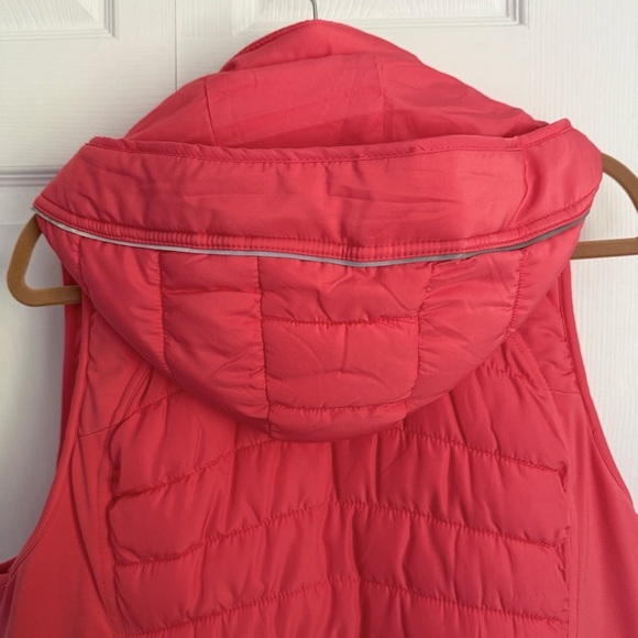 Women's Orange Hooded Puffer Athletic Vest size XXL high visibility - Picture 4 of 6